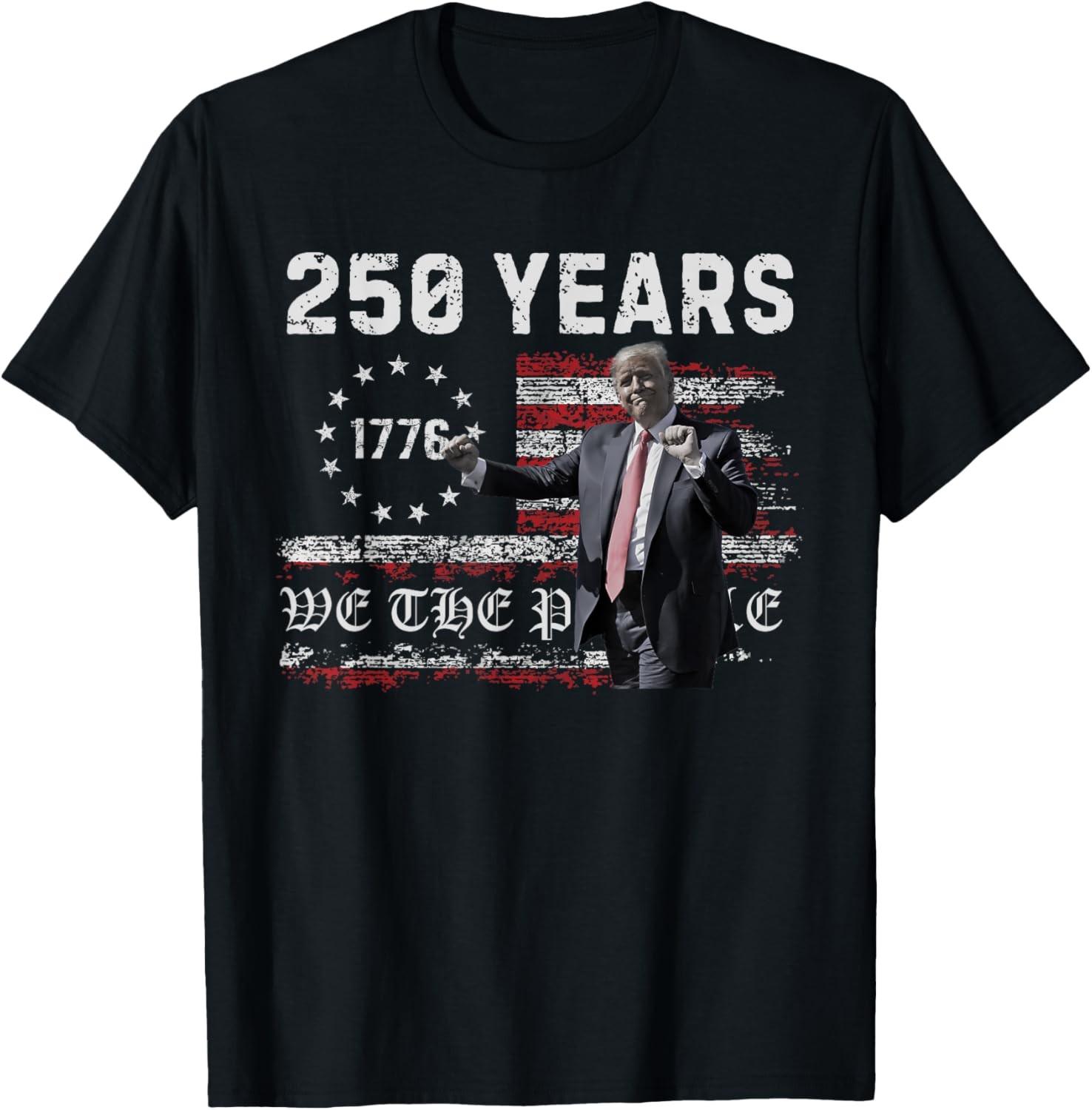 America Semiquincentennial July 4 2026 250 Years of Freedom T-Shirt S