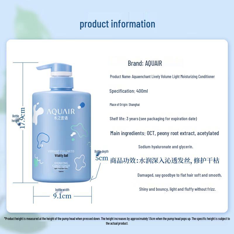 AQUAIR Refreshing & Volumizing Shampoo & Conditioner Set