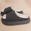 New open-toe cotton slippers indoor home warm plush non-slip plush cotton slippers