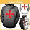 Vibrantly Designed Unisex Knights Templar Cosplay 3d Print Pullover Casual Sweater