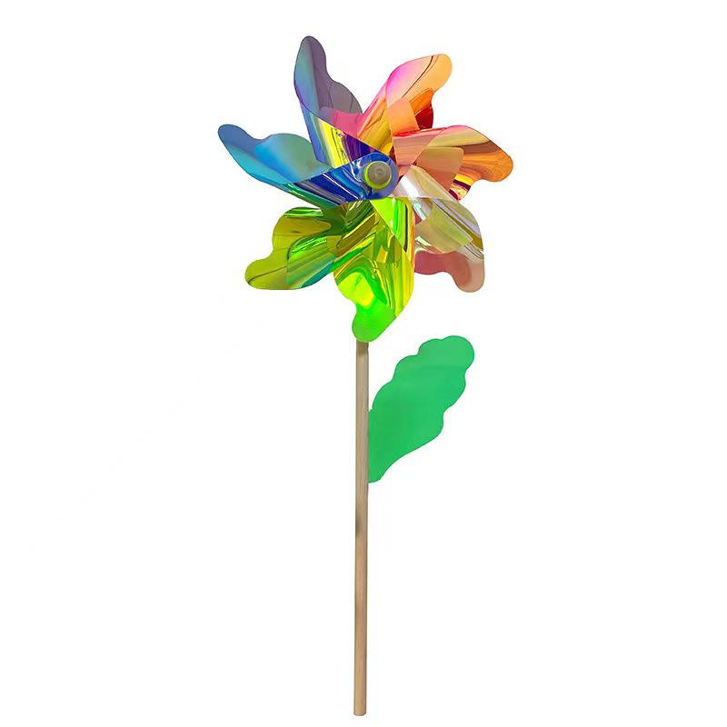 Colorful Wooden Sunflower Windmill Toy 