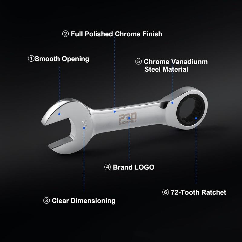 Short handle adjustable head ratchet wrench mini fast ratchet wrench labor-saving auto repair hardware dual-purpose wrench tool