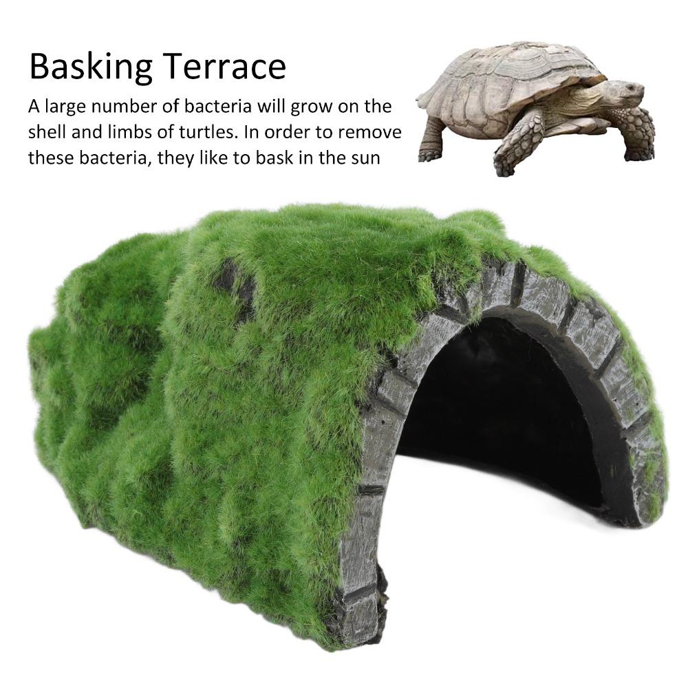 Basking Platform Rock Hideout Cave Resin Tortoise Hideout Rock Reptile Hide Cave Aquarium Use