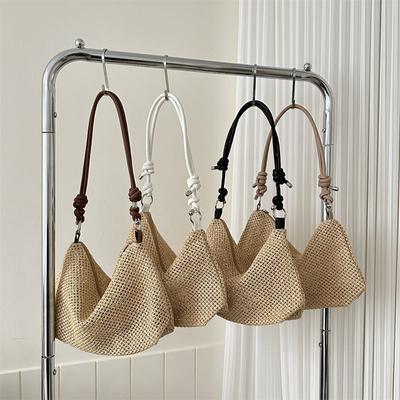 Handmade Woven Bags for Women, New Tide Fashion Retro Straw Tote Bag, Versatile Large Capacity Shoulder Bag