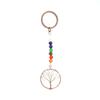 Temu Natural Crystal Colorful Stone Tree Of Life Keychain Bag Pendant Pendant Chakra Keychain K01