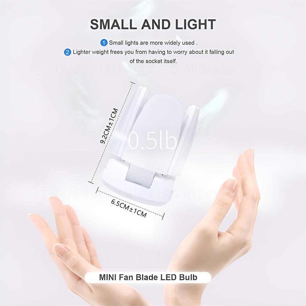 E27 LED-Lampe, Lüfterflügel-Timing-Lampe, AC85-265V, 28 W, faltbare LED-Glühbirne, Lampada für Heim-Deckenleuchte