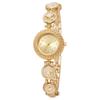 Gold Rhinestone-Inlaid Quartz Bracelet Watch Luxury Quartz Watch  Festive Occasion