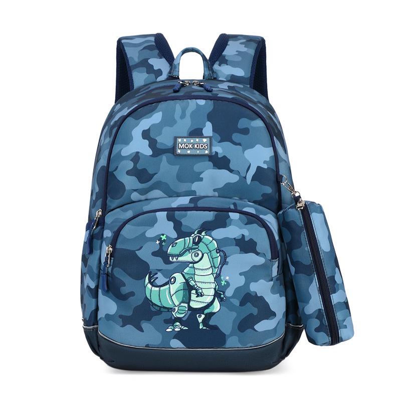 Mok Lightweight Double Shoulder School Backpack & Pencil Case Set for Girls, Grades 1-6