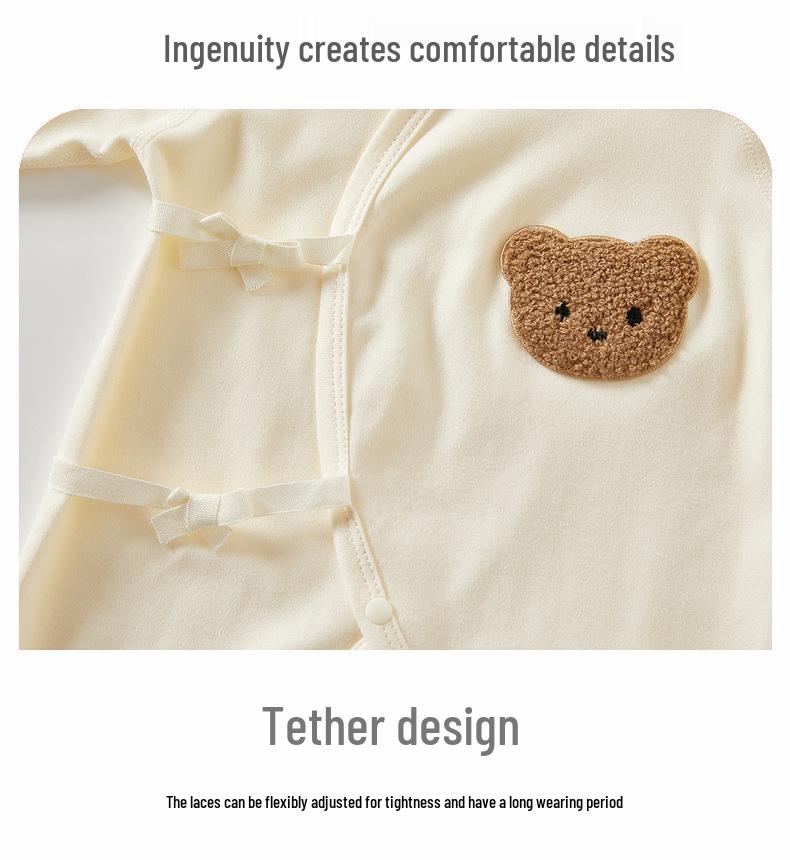 Unisex Pure Cotton Boneless Romper for Newborns, Suitable for Spring & Autumn (0-6 Months)