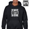 Straight Outta Law School Graduate Black Funny Gift Hoodie Hooded Sweatshirt