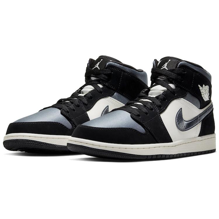New Jordan 1 Mid 'Satin Grey Toe' 852542-011