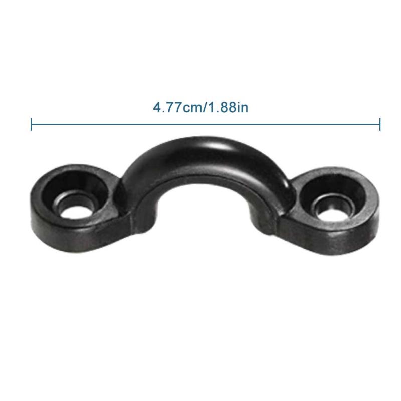 10Pcs Kayak Pad Eye Kit With 20Pcs Screws Accessories Nylon Bungee Deck Loops Kayaking Replacement Parts For Canoe Rigging