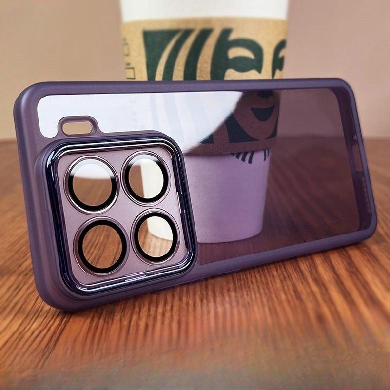 

Чехол для Xiaomi 15T Pro Новая модель со встроенной плёнкой для объектива, усовершенствованный противоударный чехол из мягкого ТПУ для Xiaomi15T, ударопрочный чехол Xiaomi 15T Pro фиолетовый