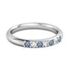 London Blue Topaz Eternity Stackable Ring - 925 Sterling Silver