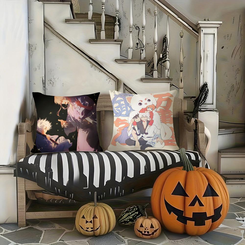 Science Fiction Comics Gintama-Anime Pillow Case Pattern Printed Pillowcase for Living Room Sofa Cushion Cover & Bedroom Decor