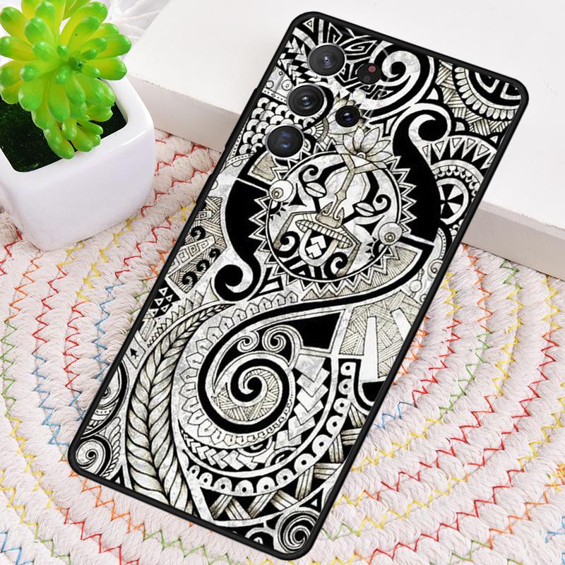 Maori Stamm Samoanisch Polynesisch Weiche Silikon Handyhülle Für Samsung Galaxy note 10 pro S26 S25 S24 S23 S22 S21 Plus Ultra Cover