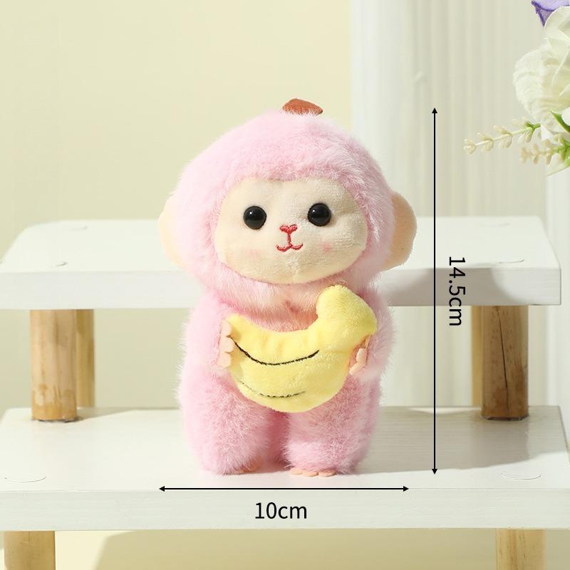 14cm Cartoon Plush Monkey Keychains Stuffed Lovely Animal Backpack Decoration Pendants Boutique Dolls Plush Toys for Kids Gifts