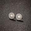 Winter Plum Blossom Earrings Studs for Women Girls Stainless Steel Jewelry Small Flower Earings Wedding Jewelry Korean