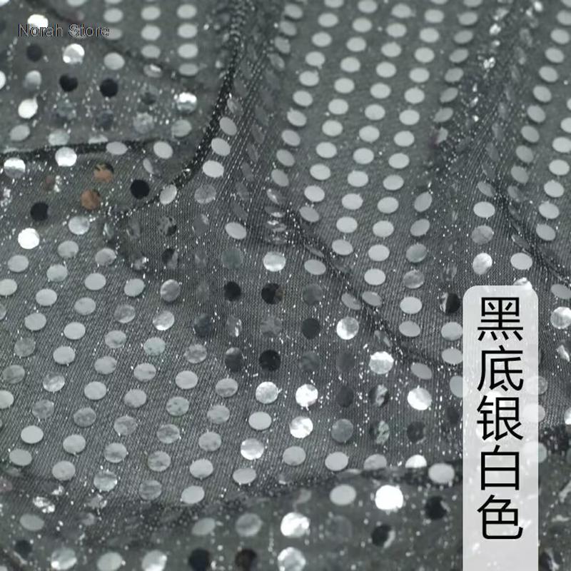 Multi-coloured Velvet Sequin Fabric for Evening Prom Dress Sparking Wedding Decoration Clothes Material Party Special Events