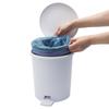 Round Plastic Step Trash Can 1.5 Gallon Indoor Wastebasket with Built-in Liner Soft Close Lid Kitchen Bathroom Office