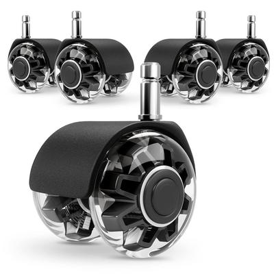 Office Chair Caster Wheels (Set of 5),Heavy-Duty Chair Wheels Support 2200lbs,Mute Rubber Chair Casters,2 Inch Universal