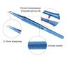 Blue Fingerprint Anti-Magnetic Titanium Alloy Tweezers 0.15mm, Fine Point for Mobile Phone Repair and Microscope Use