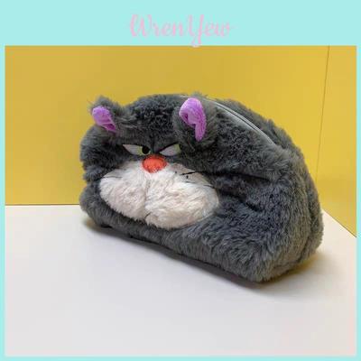Lucifer Cat Plush Pencil Case With Large Capacity For Kids And Students