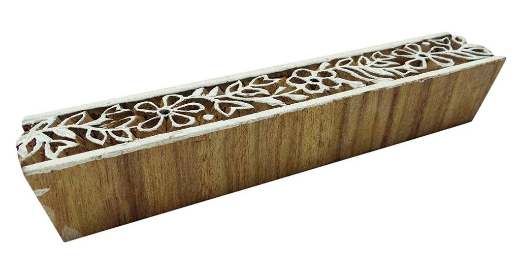 IBA Indianbeautifulart Decorative Wooden Stamp Printing On Apparel Fabric Border Fine Art Block