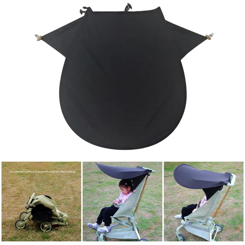 Breathable Strollers Sunshade Awning Pocket Pushchair Canopy for Baby with Easy Installation and Storage Feature