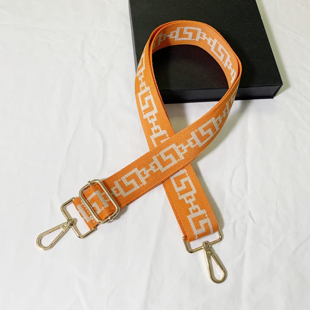 Cross-Border Free Shipping: 3.8CM Color-Block Faux Leather Shoulder Bag Replacement Strap - Thickened Bag Accessory