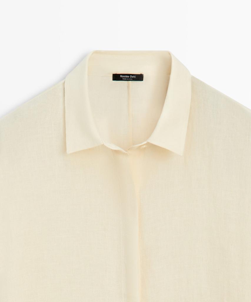 Masimodutti 100% Linen Short Shirt Dress