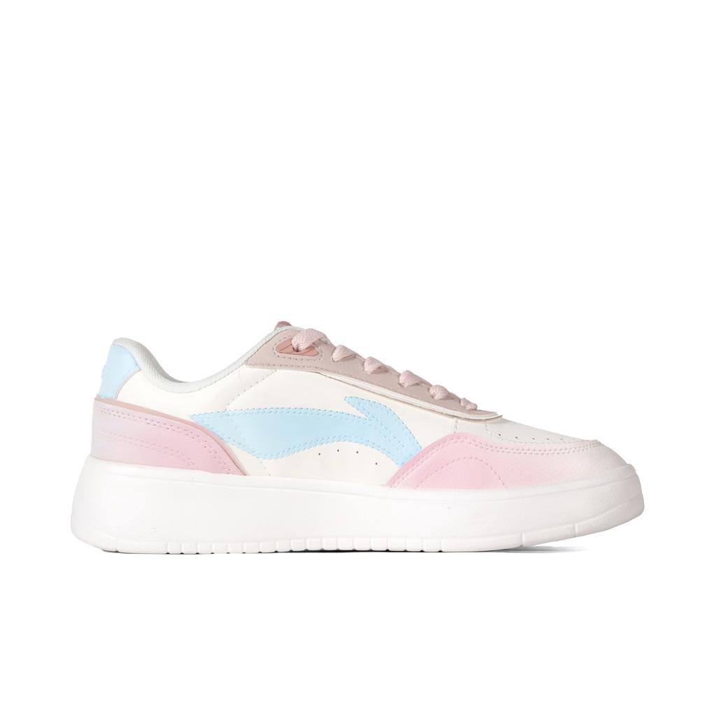 Li Ning Sourdough Synthetic Leather Slip Resistant, Abrasion Resistant, Breathable Low top Skateboard Shoes Women's AGCU112-1(Team186-)