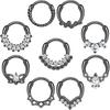 For Stainless Steel Trendy Opening Closing Ring Puncture Jewelry Personality Joker Nose Ring Multi-Use Gift Accessories Spot