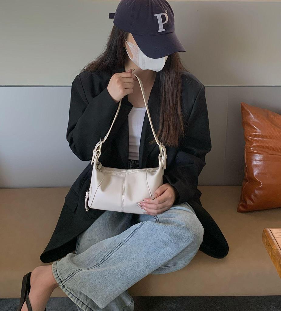 Cool Girl Retro Leather Shoulder Handbag with Zipper - 2025 Design