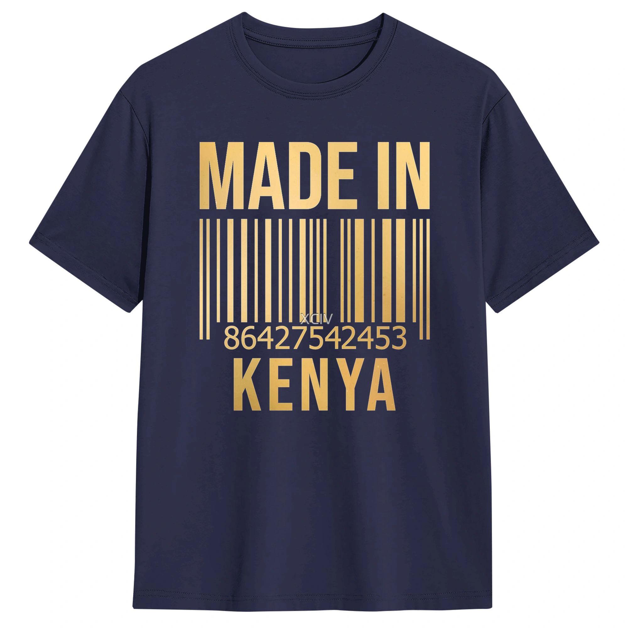 

Men T Shirt Made in Kenya in Gold TShirts Novelty Summer Tee Shirt Y2K Basic 100 Cotton Tops Gift 4XL