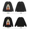 Oversized Cotton Long Sleeve Graphic Hoodie Men - Vintage Anime Character Print Loose Fit Streetwear
