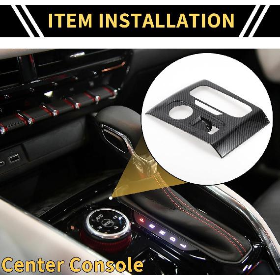Center Console Gear Shift Frame Panel Cover Trim for Chevrolet Colorado for GMC Canyon 2023-2024 Gear Shift Panel Decor Cover Sticker ABS Carbon