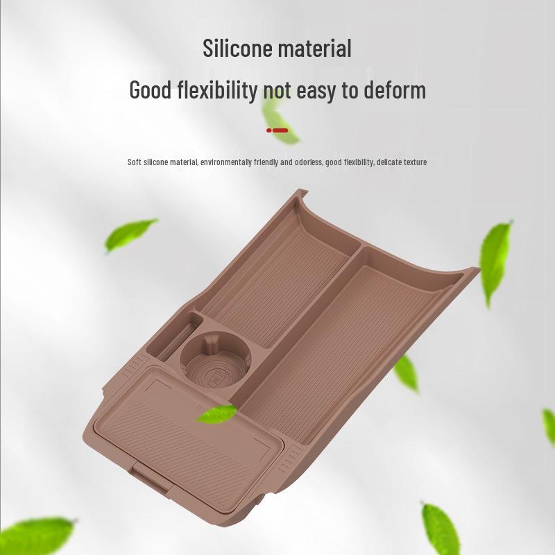 Leapmotor C11 Center Console Silicone Storage Box - Fits 26 Models, Multipurpose Double-layer Design