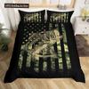 Pike Fish Bedding Striped Bass Big Pattern Hunting And Fishing Themed Duvet Cover For Kids Boys BedRoom Decorations For Teens