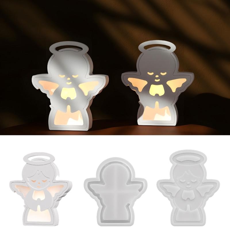 Reusable Silicone Mould Angelic Design Cement Plasters Resin Craft Projects China Mainland