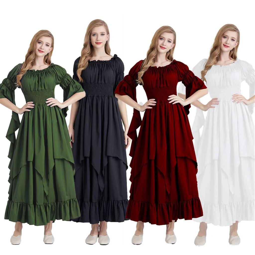 Qichenk Gothic Lolita Long Medieval European Lolita Long Princess Princess Party Plus Dress, Costume, Dress, Sleeves, Cosplay, Dress, Cute, Elegant,