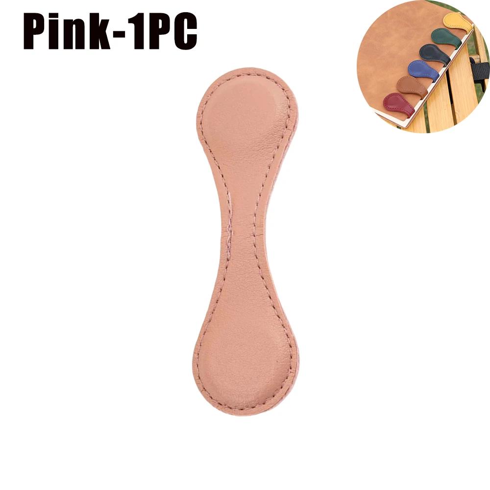 Vintage Magnetic PU Leather Bookmark Handmade Double Sided Charm Decorative Hanging Accessory for Bookworms Reading Gifts