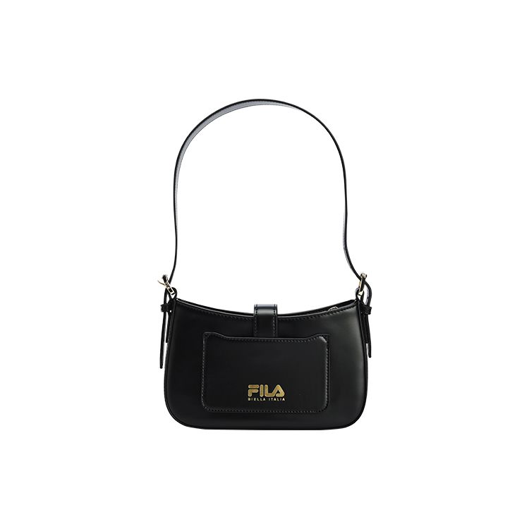 FILA Solid Color Commuter Fashion Synthetic Leather Underarm Bag Shoulder Bag Crossbody Bag Mini Women bags Black F13W237163F-BK