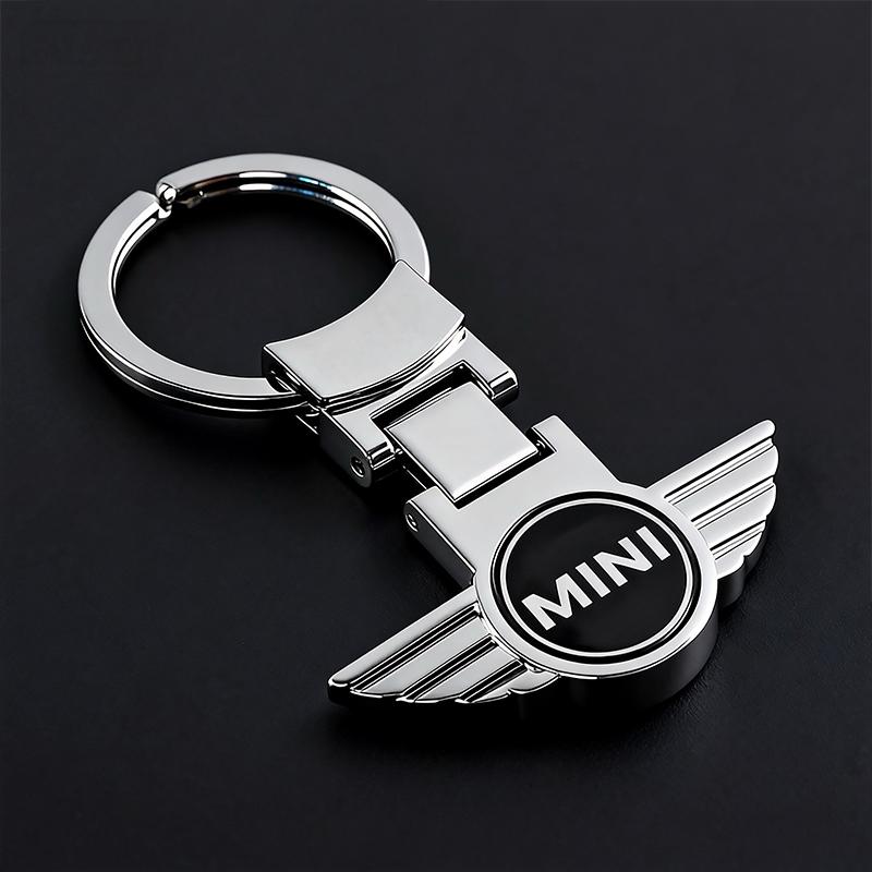 Car Badge Keychain Zinc Alloy Keyring Pendant For Mini Cooper JCW Works R56 R50 F54 F55 F56 F57 F60 R52 R53 R55 R57 R58 R59 czujm33