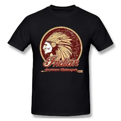 Bequemer Stoff für Sommer Herren Klassisches Lokomotivmuster Indianer Motorrad T-Shirt Bestseller Vier Jahreszeiten Herren T-Shirt