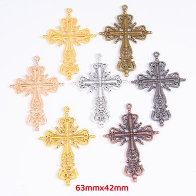 DIY Retro Alloy Cross Necklace & Bracelet Pendant Charm