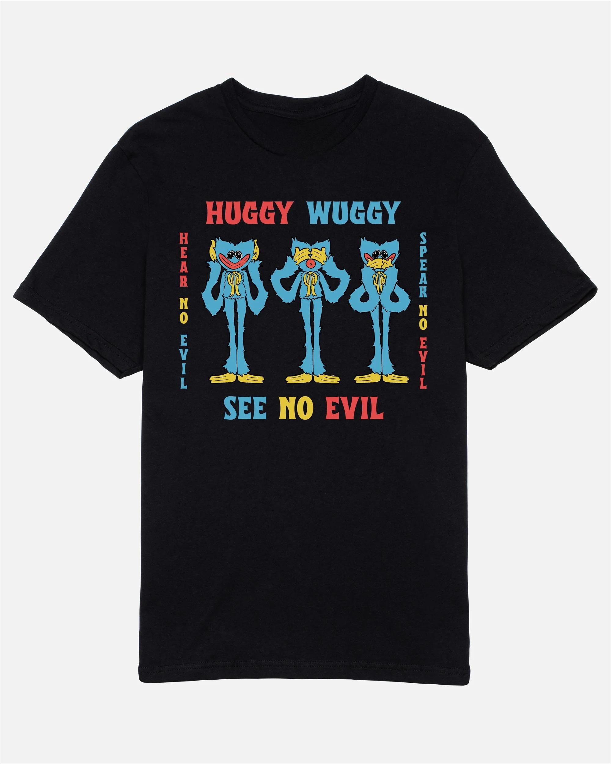

New Huggy Wuggy See No Evil Tee Poppys Game Store 2026 Summer Fashion Unisex Cotton Tshirt Street Y2K Cheap Clothes 4XL