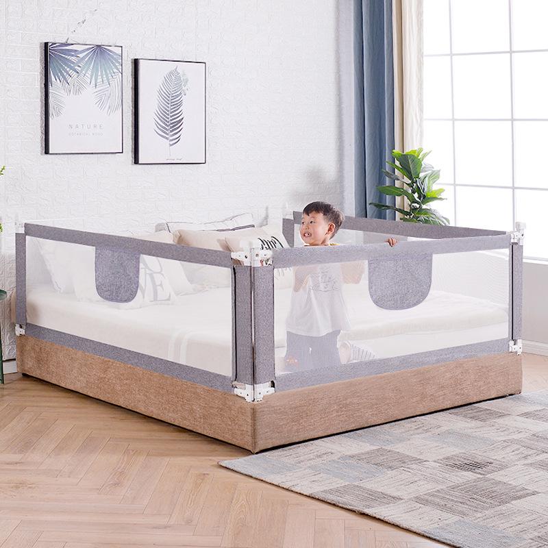 3-Sided Baby Bed Guardrail with Vertical Lifting for Safety & Anti-Collision