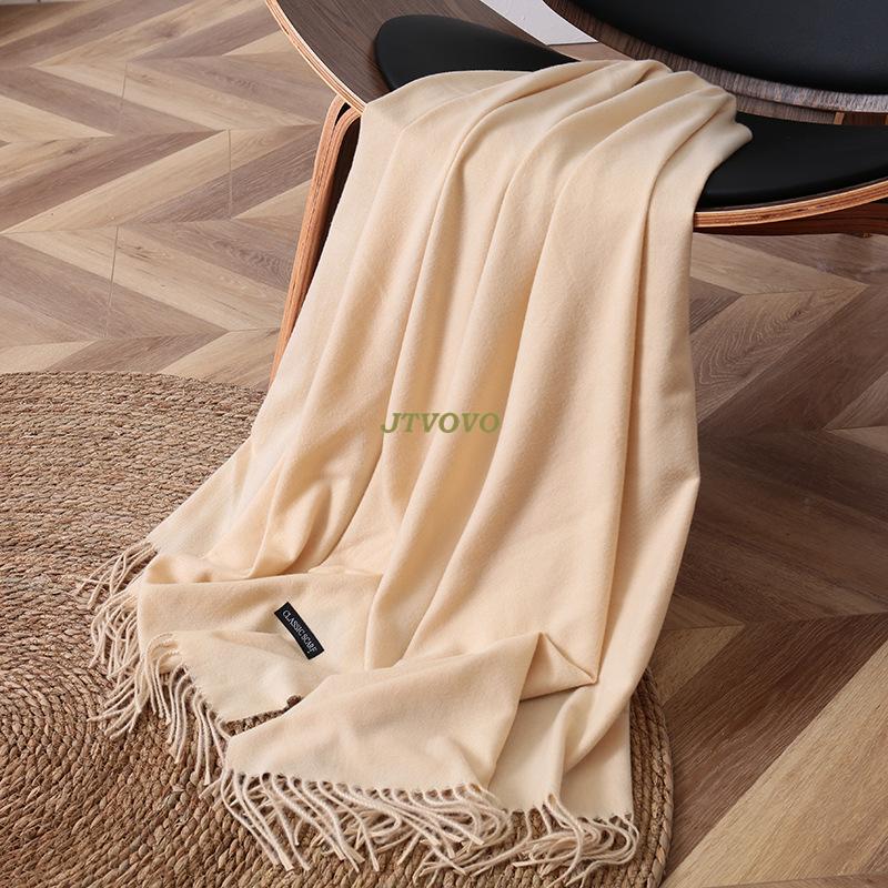 36Color Thin Imitation Cashmere Tassels Women Scarf Shawls Wraps Lady Designer Solid Hijab Stoles Long Pashmina Foulard Scarves