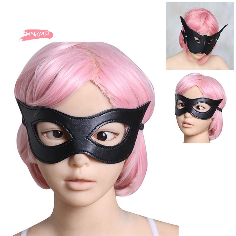 1Pc Women's Bat Sexy Mask Blindfold PU Leather Adjustable Cosplay Accessory for Masquerade Halloween Party Goth Eye Harness